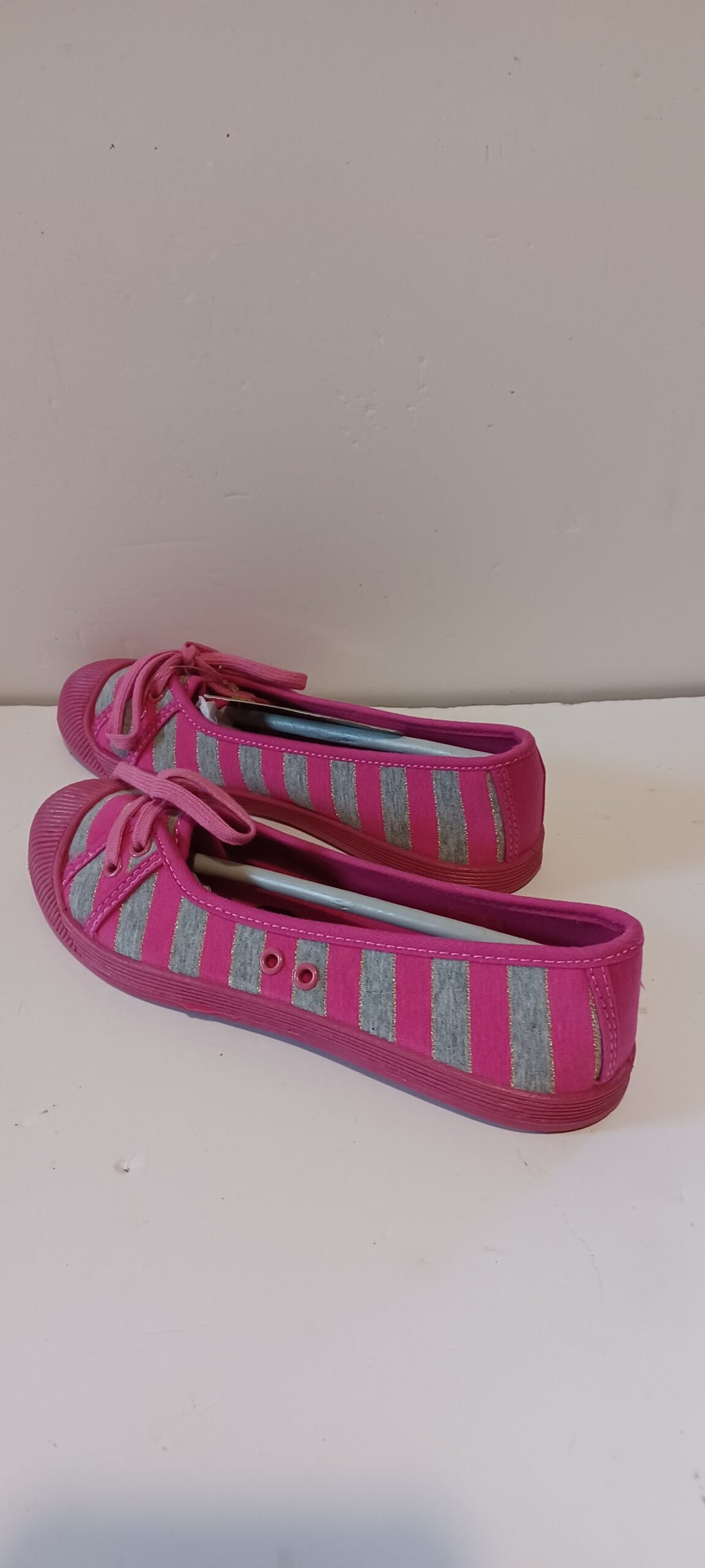 Hoyvoy - Textile - Fuchsia - Flat - Laced Up - Stripe - Brand New image 4