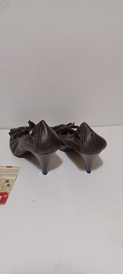 Xti - Sra - Ladies Heel - Bow - Brown - Brand New image 3