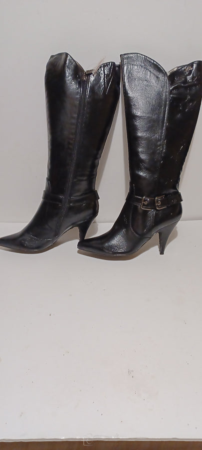 Xti - Sundry - Knee Boot - Ankle Buckle - Black - Brand New image 4