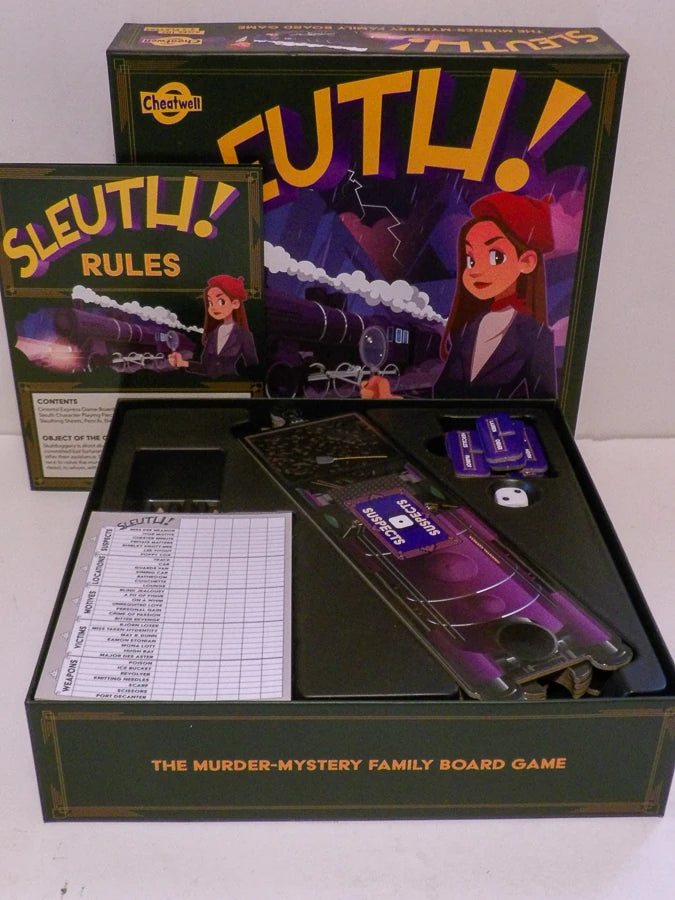 Cheatwell Games - SLEUTH - Orient Express The Murder - Mystery Family Board Game - 2–6 Players - 2007 - Contents Like New image 2