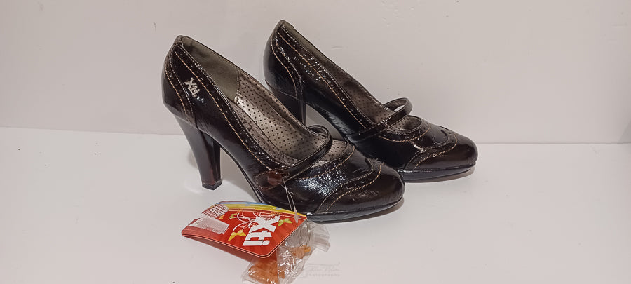 Xti - Zapato - Charol - Marron - Heel One Strap - Brand New image