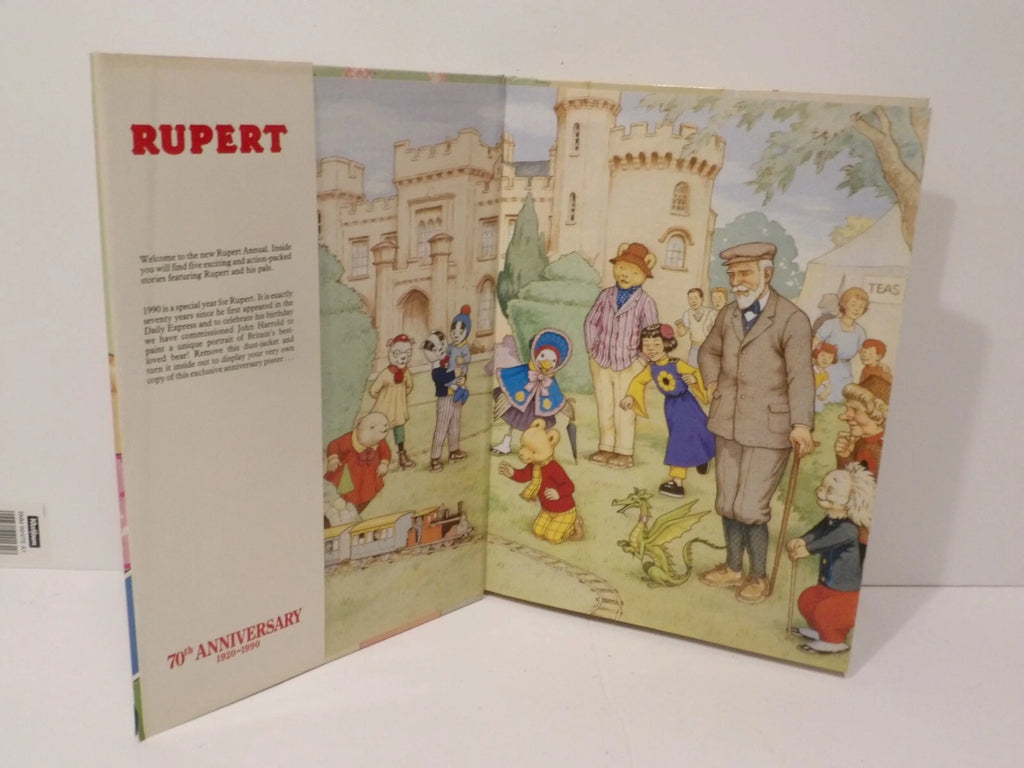 Vintage Rupert The Bear Annual HB Book No 55 Express Newspapers 1990 & Poster image 1