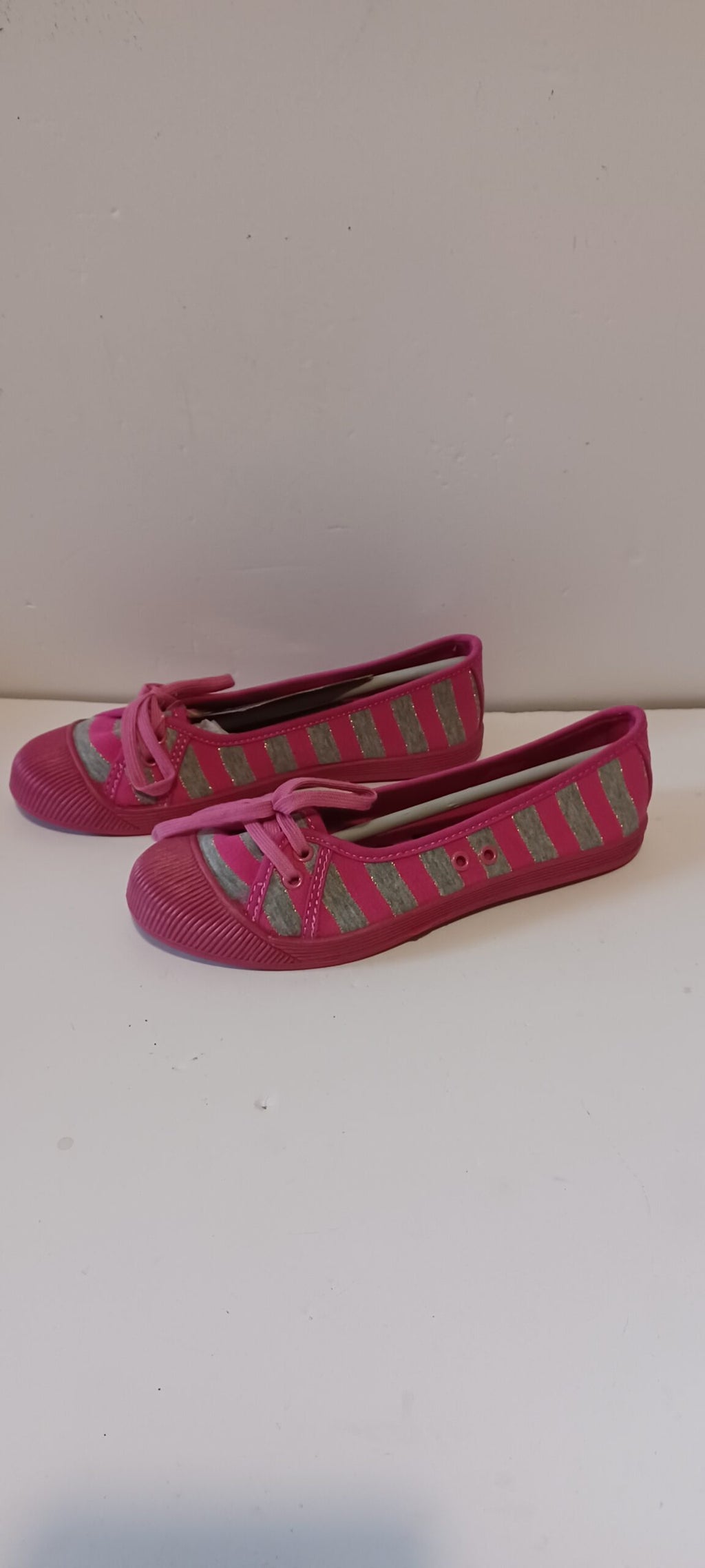 Hoyvoy - Textile - Fuchsia - Flat - Laced Up - Stripe - Brand New image 3