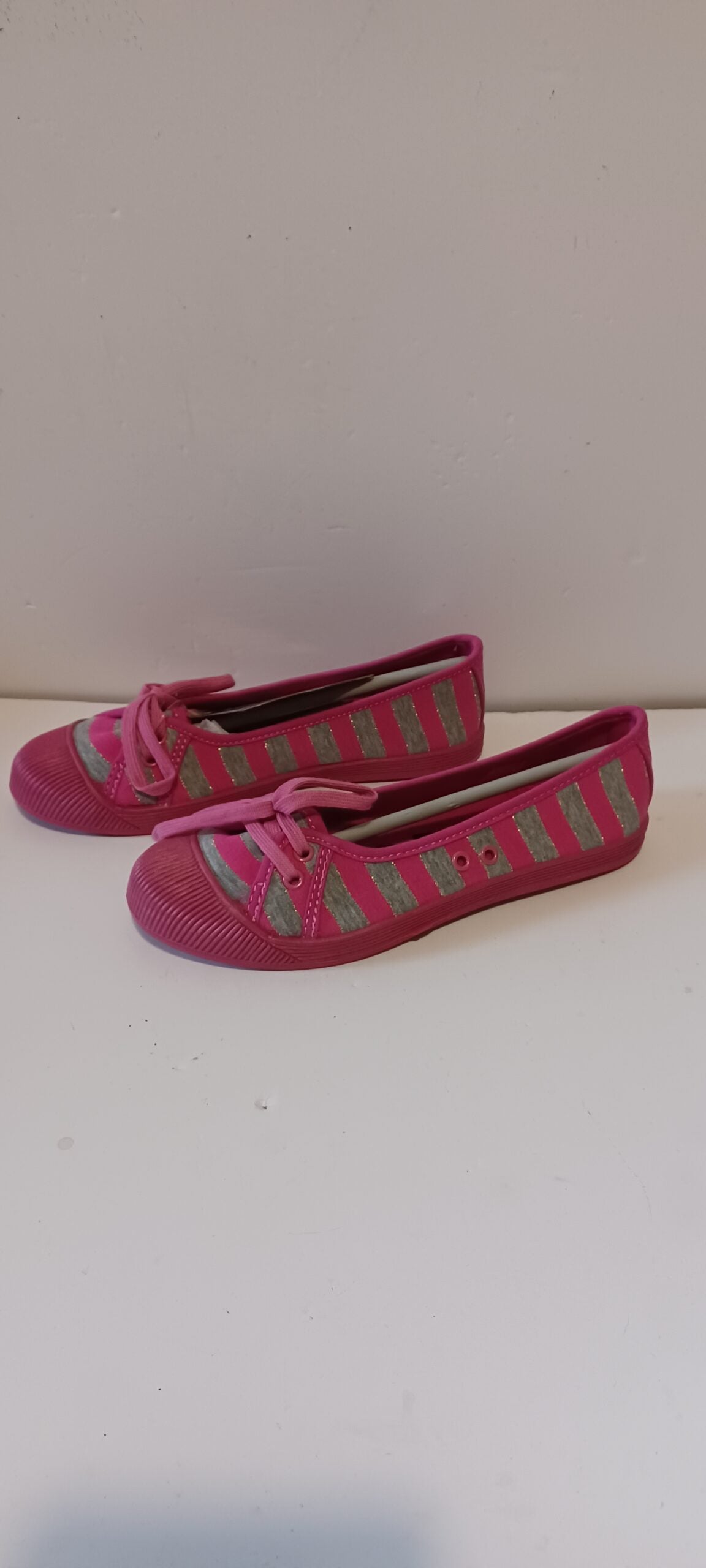 Hoyvoy - Textile - Fuchsia - Flat - Laced Up - Stripe - Brand New image 3