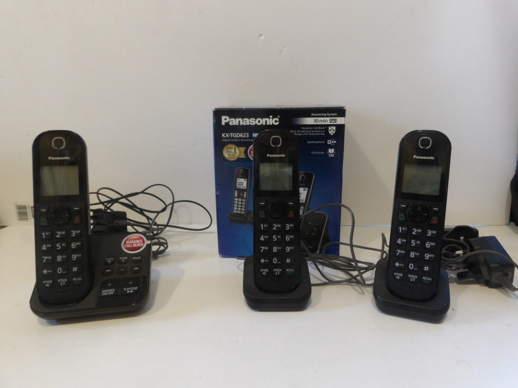 Panasonic KX-TGD623 Cordless Phone with Answering Machine ( Triple Handset Pack) image 0