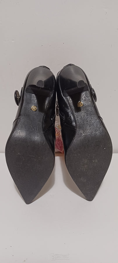 Xti - Ladies Half Boot - Side Buckle & Button - Black - Brand New image 10