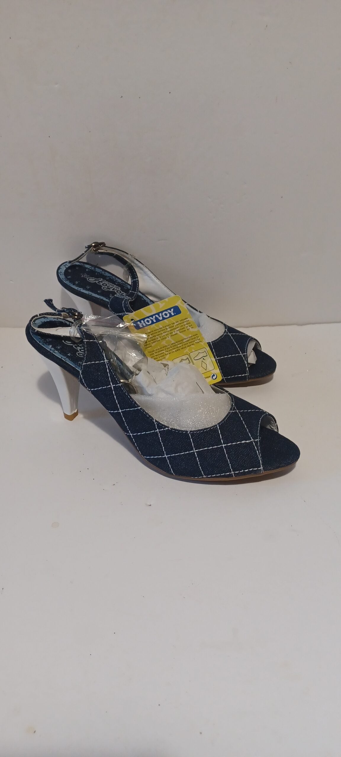 Hoyvoy - Zapato - Denim and White - Heel Strap - Dark Blue - Brand New image 2