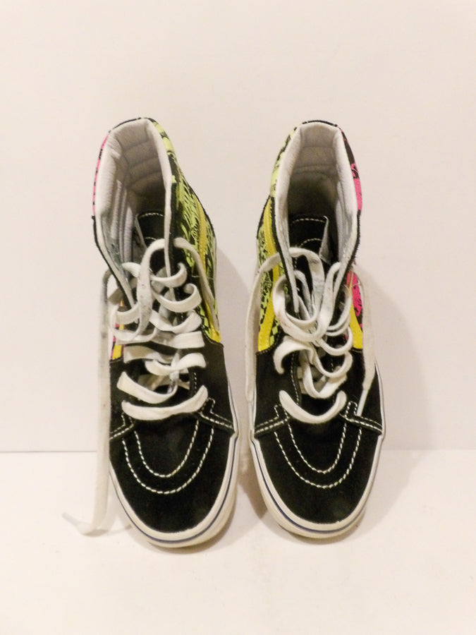 Vans Shoes Sk8 Hi Lady Vans Skate Women's Size 5 - Black Pink Graffiti - image 6