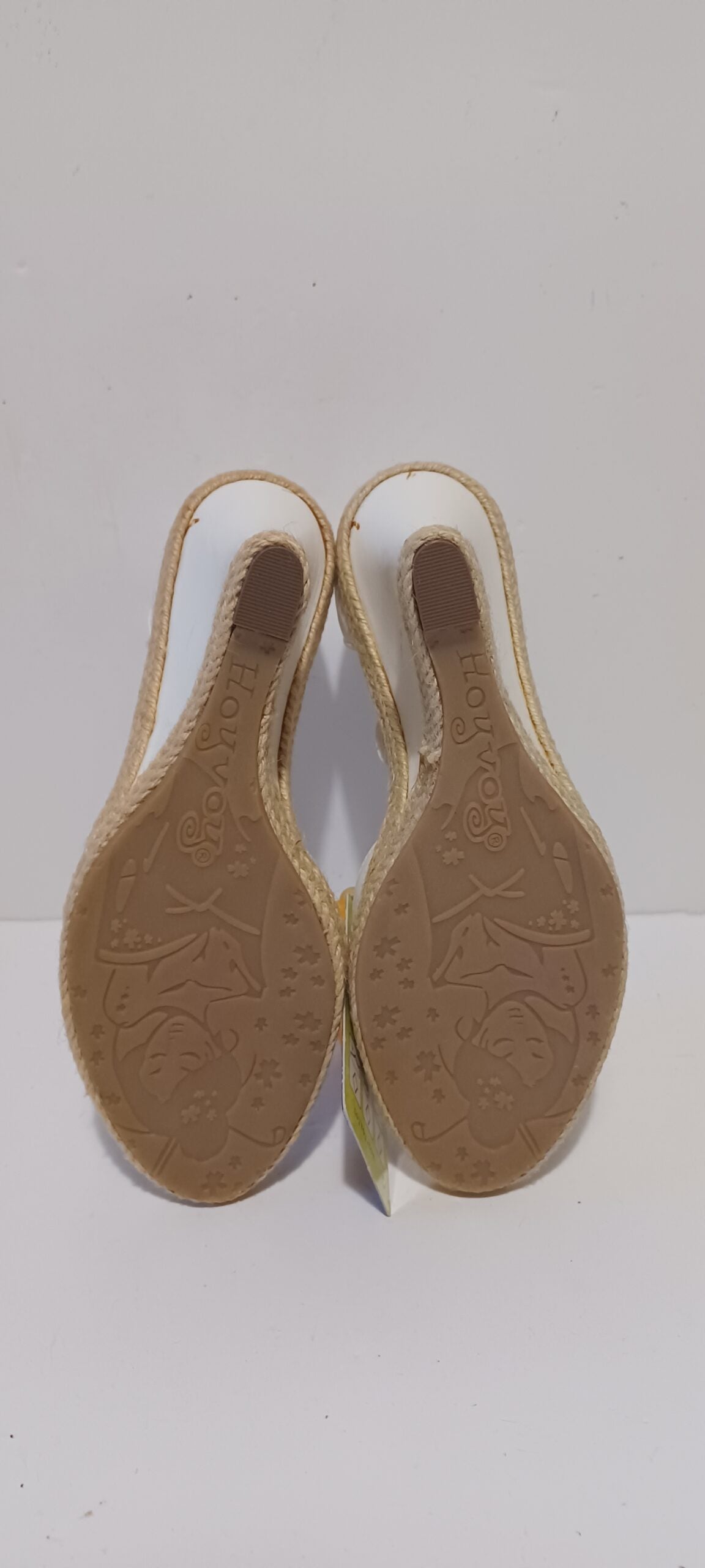 Hoyvoy - Bow - Wedge - Heel Strap - White - Brand New image 7