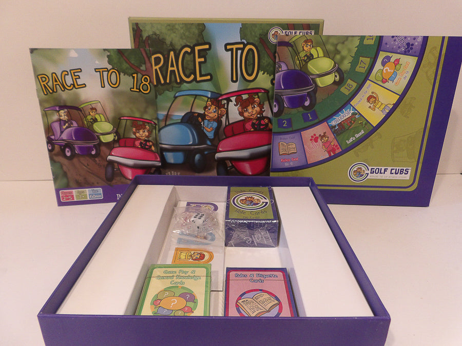 Golf Board Game Race To 18 Family Fun Kids Learning Golf Gift Present Sport - BN image 0