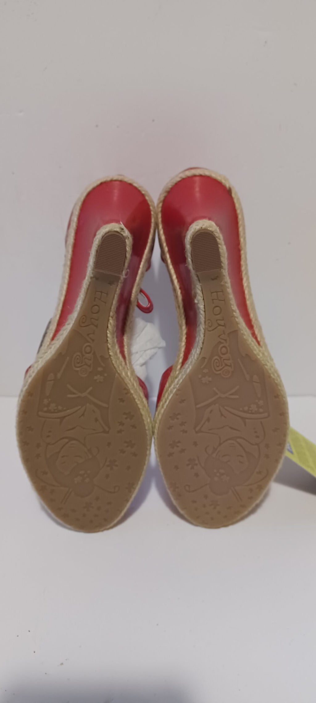 Hoyvoy - Bow - Wedge - Heel Strap - Red - Brand New image 8