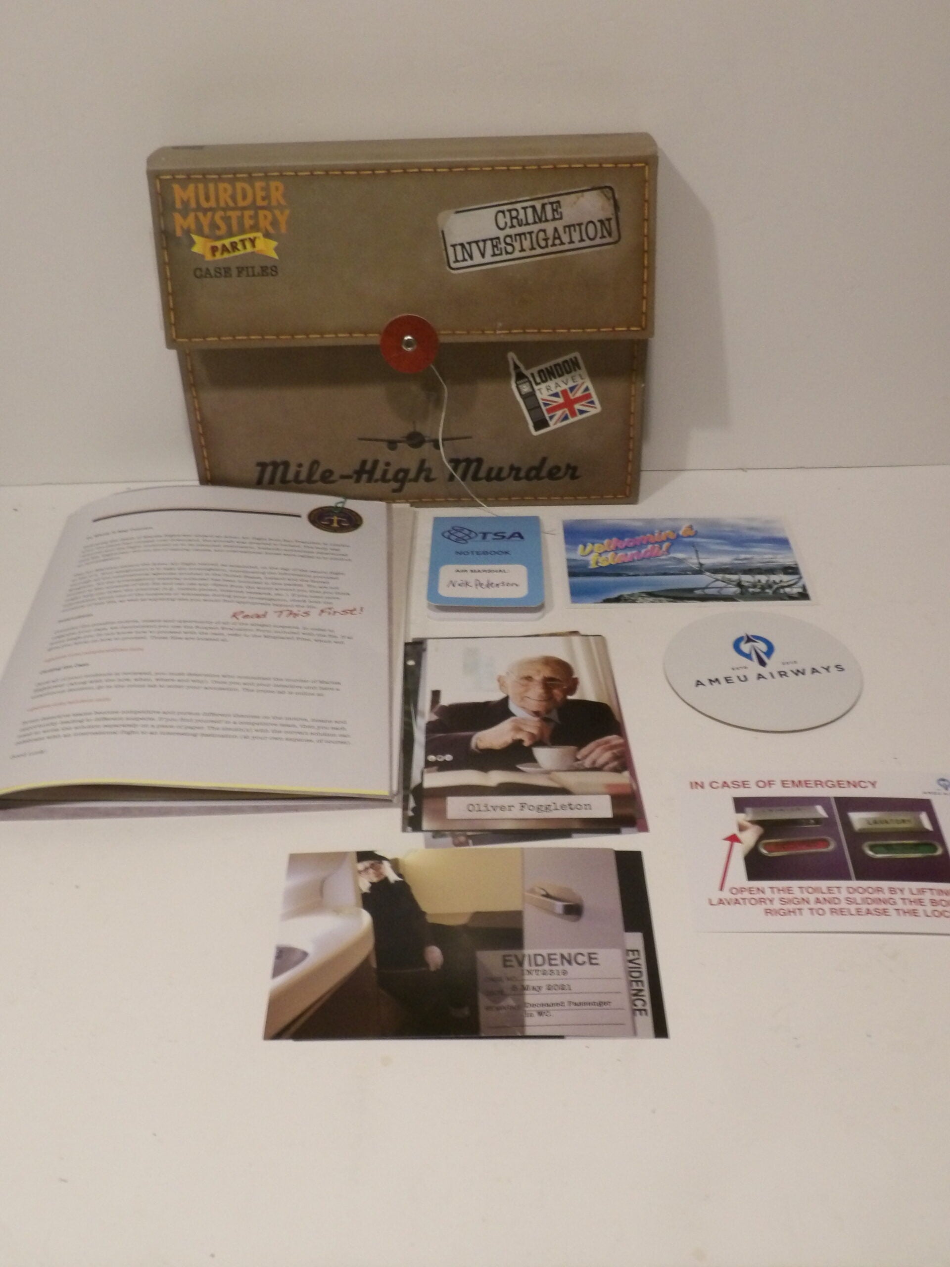 University Games, Murder, Mystery, Party Case Files, Fire in Adlerstein - Great Unused Condition image 6