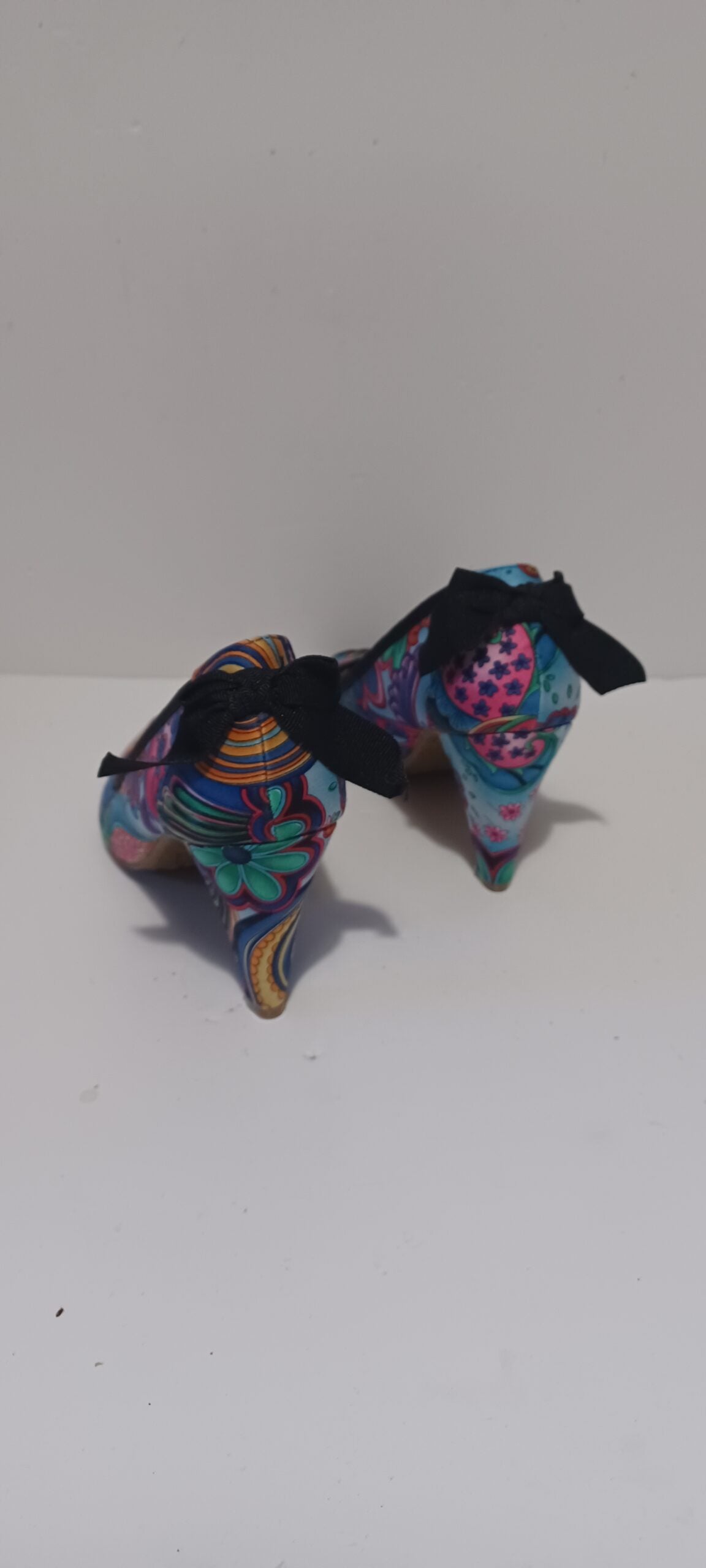 Hoyvoy - Flora - Textil - Heels - Toeless - Floral Blue- Brand New image 3