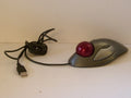 Logitech T-BC21 Wired USB Ergonomic Marble Track Ball Mouse 4 Button Grey image 0