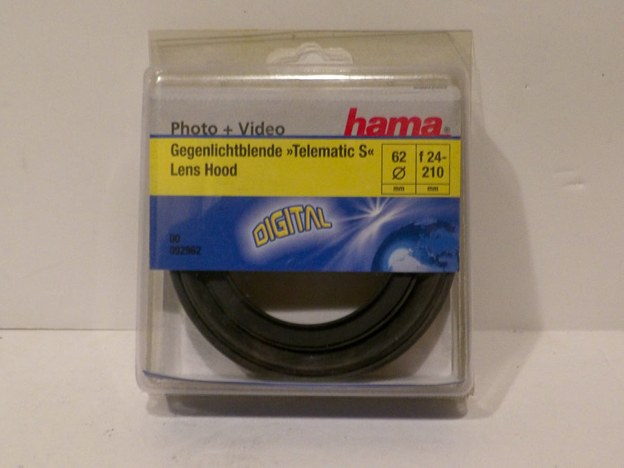 Hama 92962 Photo Camera Rubber Lens Hood 62mm f24-210mm image 0