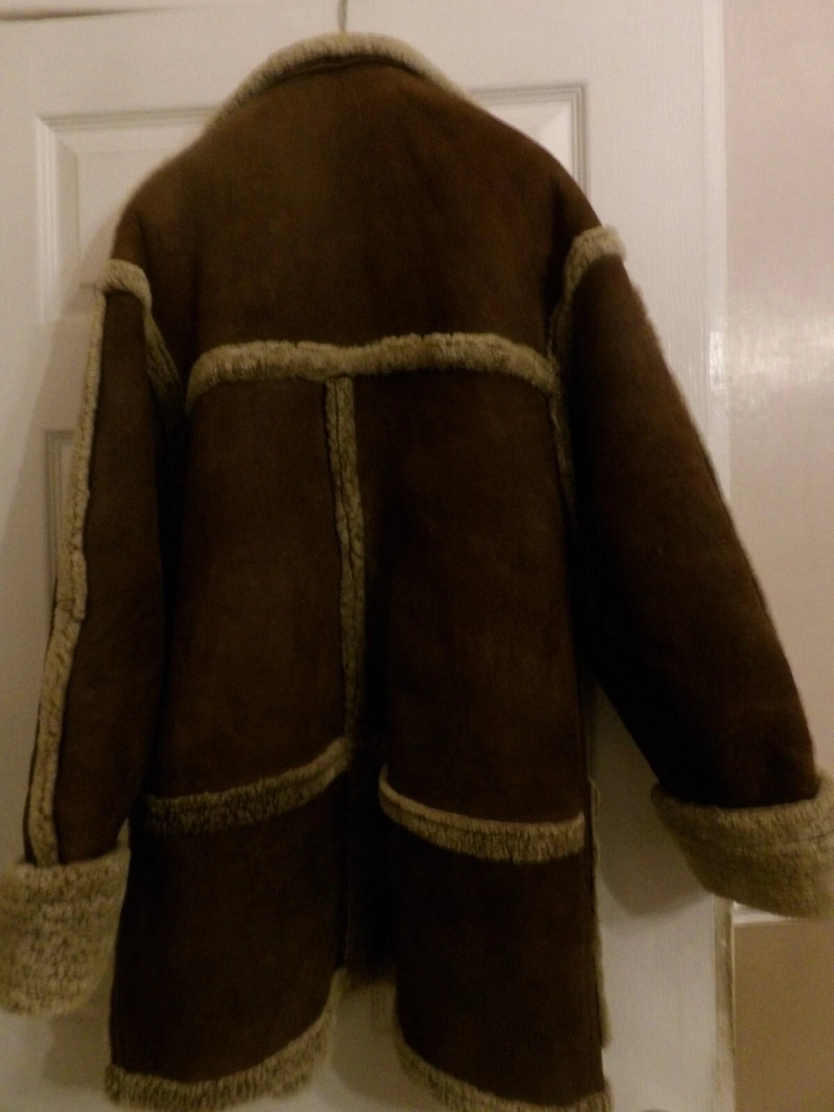 Vintage Leathermaster Brown Faux Shearling Sheepskin Jacket image 3