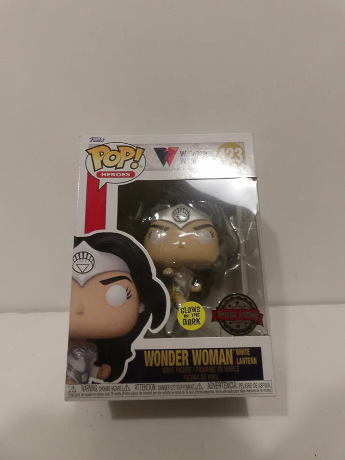 Funko Pop! - DC Heroes - Wonder Woman - 80th Anniversary - White Lantern (Glow in the Dark) #423Brand New Sealed image 0