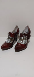 Xti - Charol - Ladies Heel - Front Button Strap - Red - Brand New - 6/39, Red image