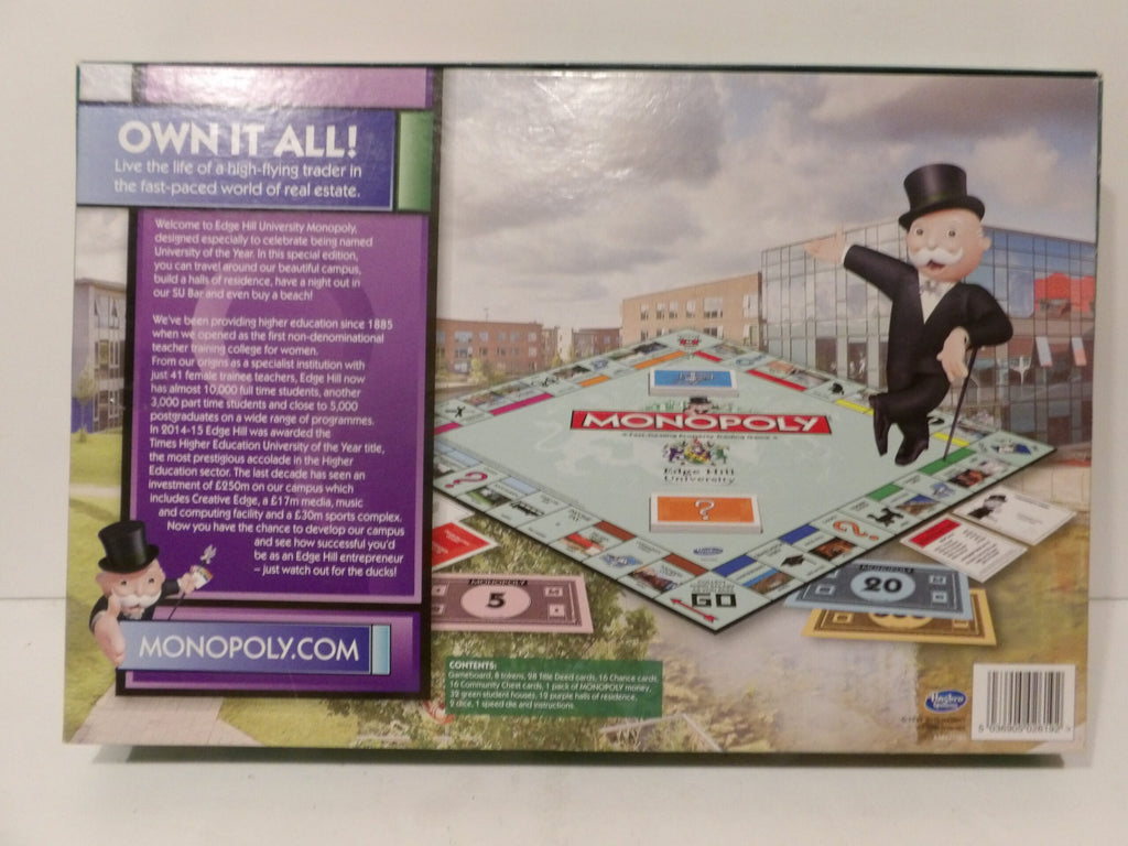 Monopoly Edge Hill University Limited Edition - Great Almost Unused Condition image 1