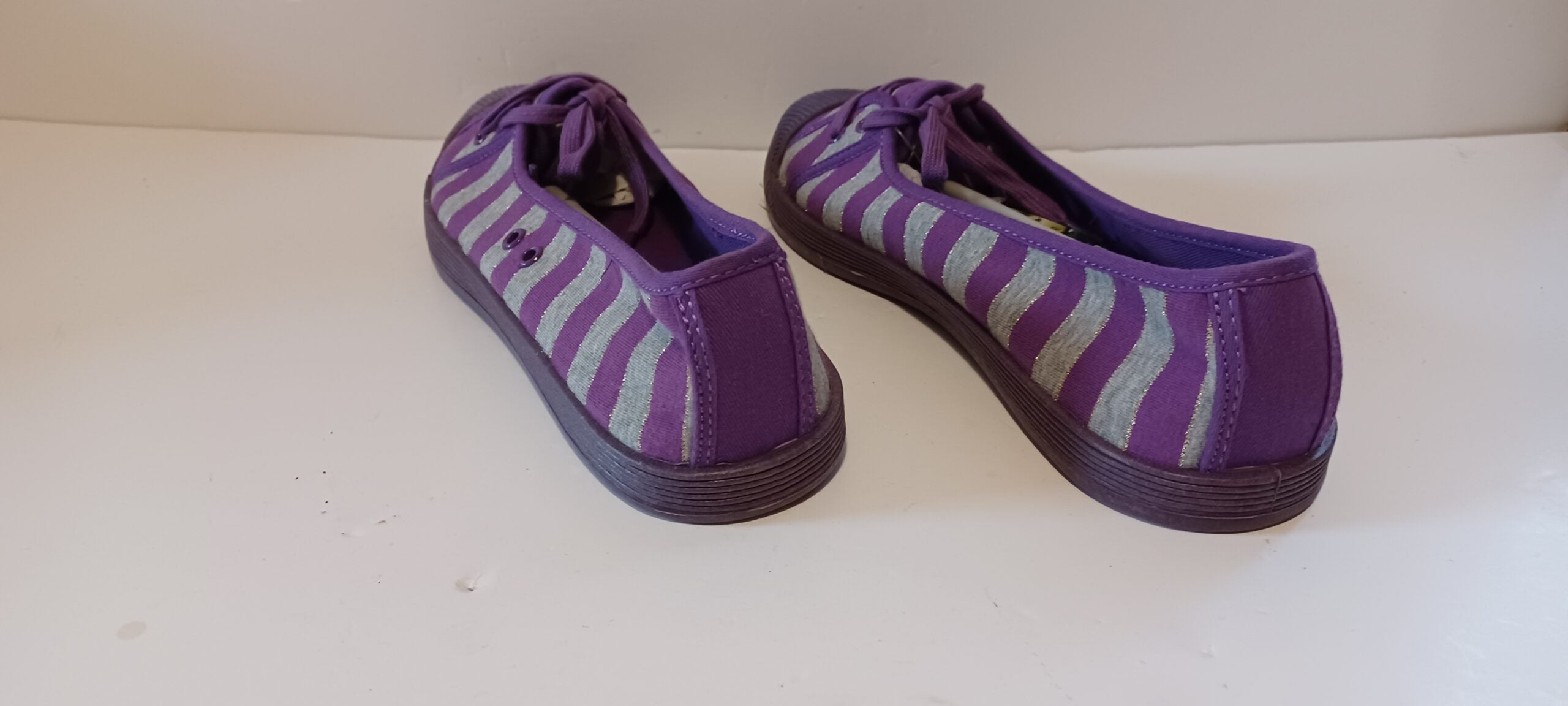 Hoyvoy - Textile - Violet - Flat - Laced Up - Stripe - Brand New image 2
