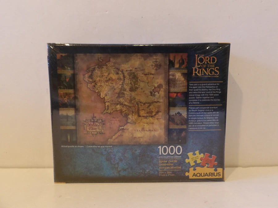 Aquarius - 65370 - Lord of The Rings - Map - 1000 Piece Jigsaw - Brand New Sealed image 1