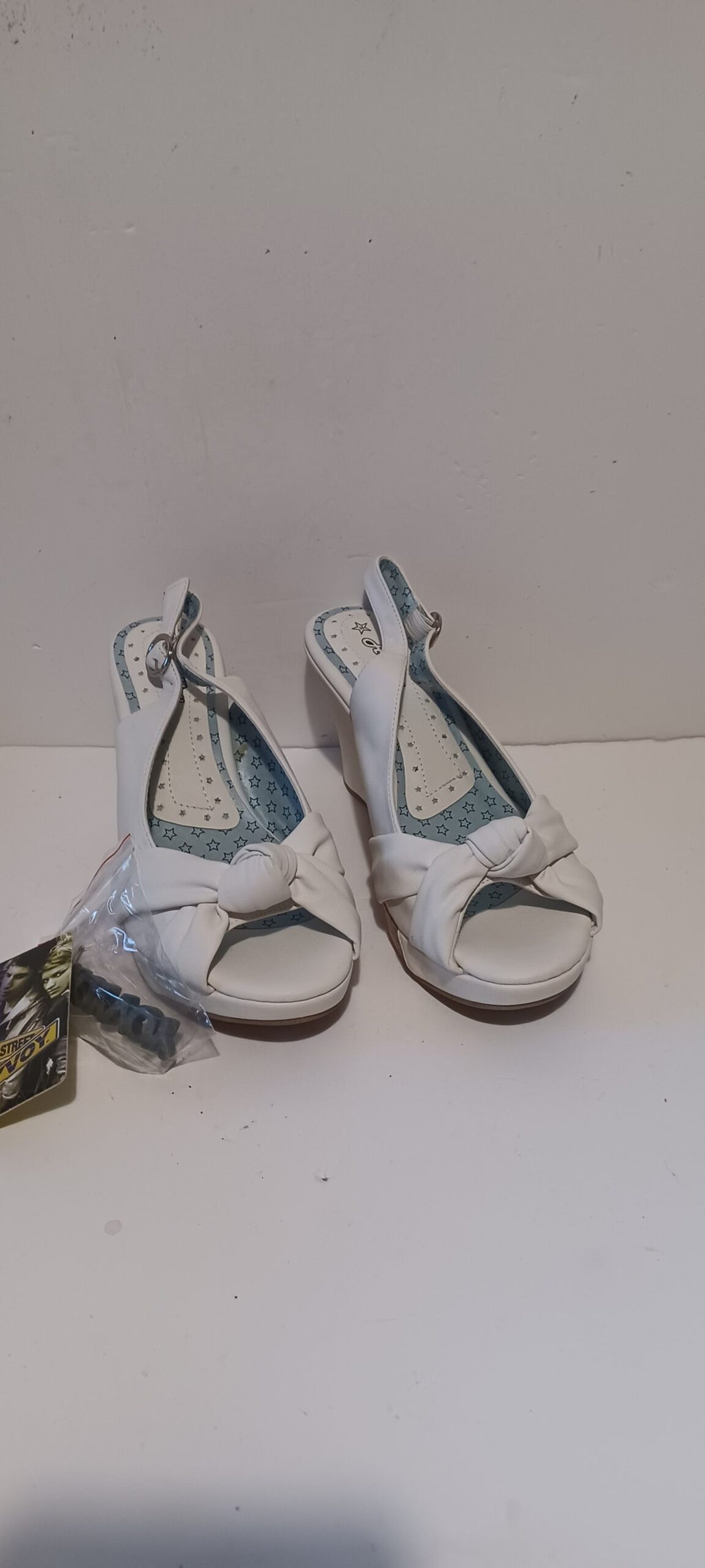 Hoyvoy - Sandalia - Heel Strap - Toeless - White - Brand New image 1