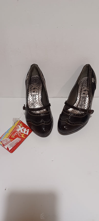 Xti - Zapato - Charol - Marron - Heel One Strap - Brand New image 6