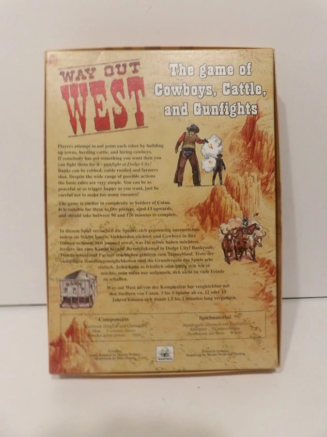 RARE - Way Out West - 3 to 5 Players - 1998 - Martin Wallace - Warfrog Games - Great Condition image 9