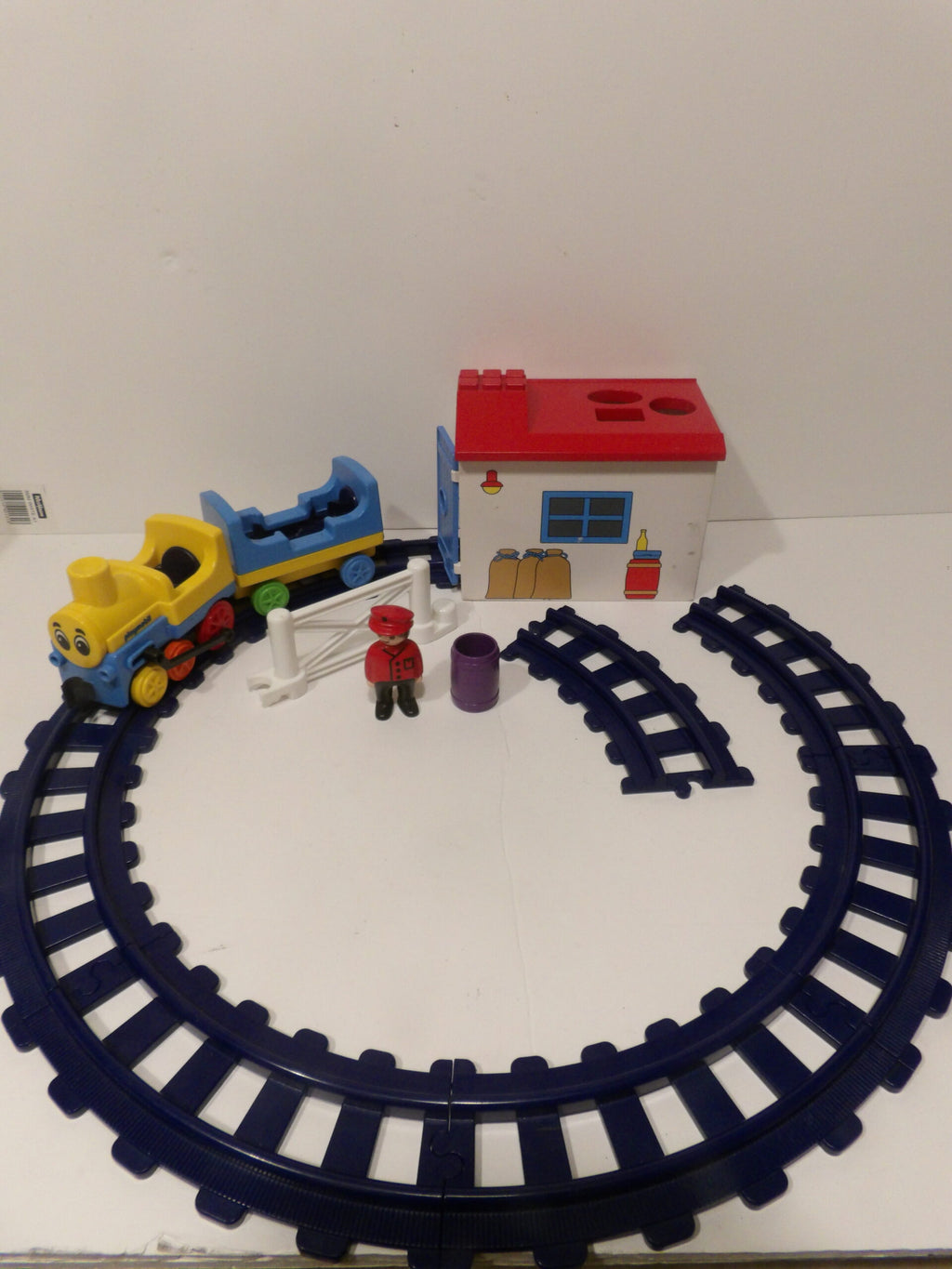Playmobil Vintage 1990 Train With 2 x Carriages & Track Pieces - Geobra image 0