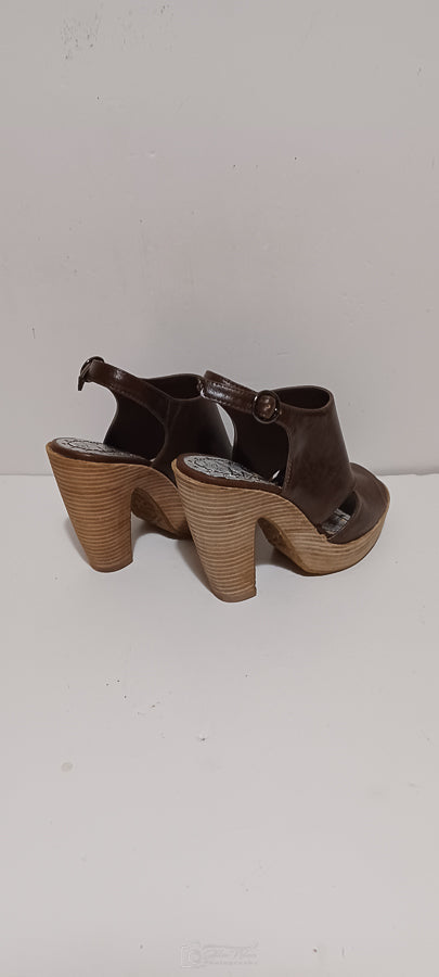 Xti - Sra - Ladies Heel - Heel Strap - Brown - Brand New image 3