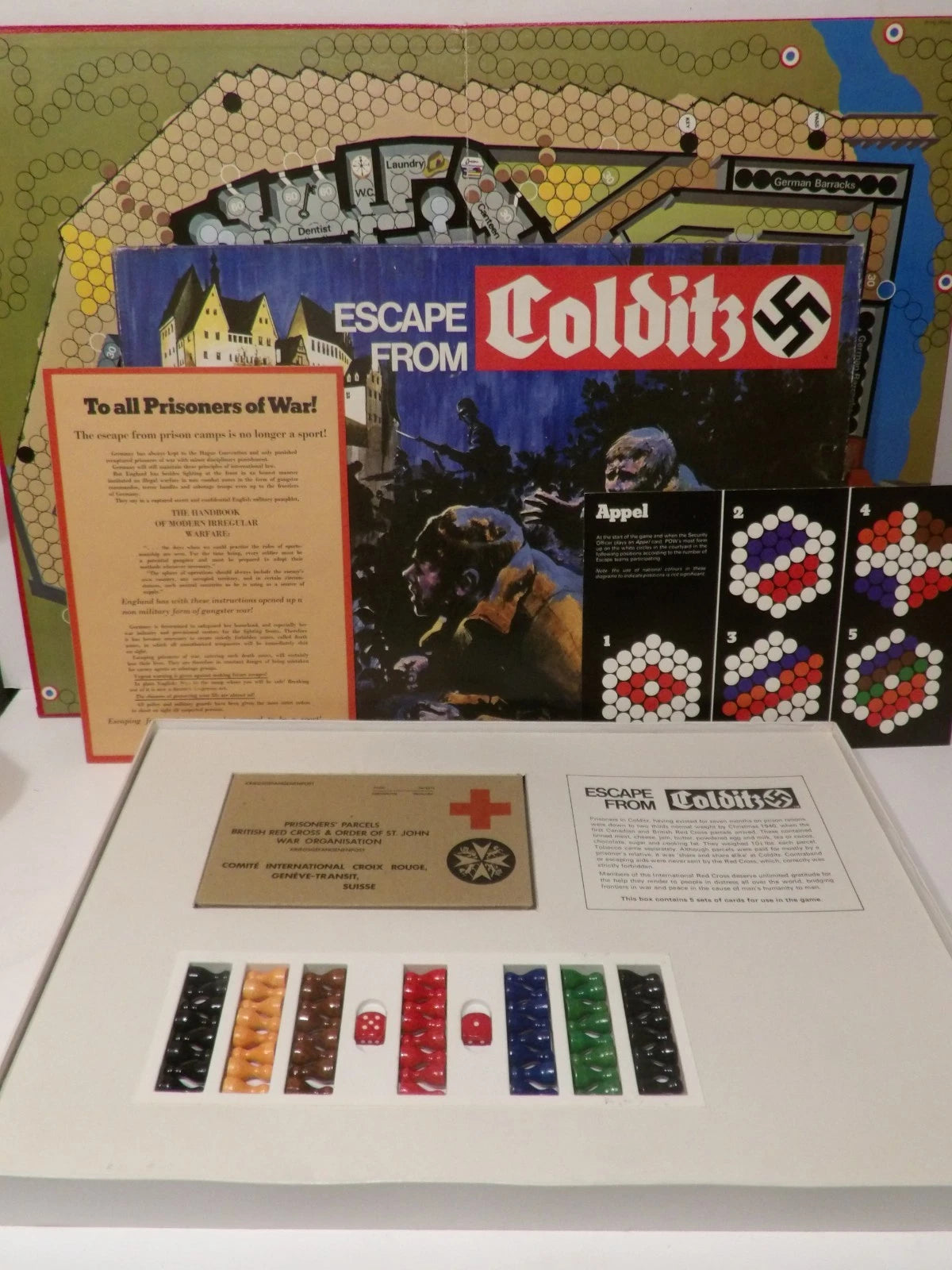 Escape From Colditz 1970's Strategy WW2 Vintage Parker Board Game image 0