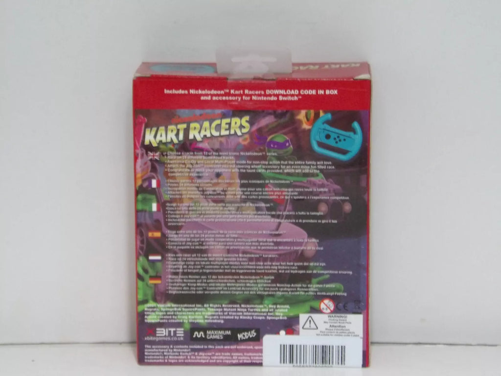 Nickelodeon Kart Racers Bundle +Wheel Accessory Nintendo Switch Game Code in Box image 1
