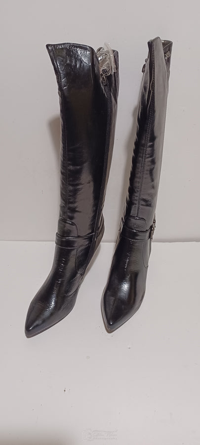 Xti - Sundry - Knee Boot - Ankle Buckle - Black - Brand New image 2