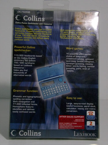 Collins DC752GB Spell Checker With Theseaurus image 1