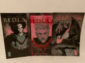 Three comic book covers for 'Bedlam' laid out side-by-side against a plain off-white background.
