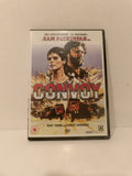 A DVD case for the movie 'Convoy' resting on a plain off-white surface. The cover features a vintage-style illustration of two actors, two trucks, and the title 'CONVOY' in large red letters.