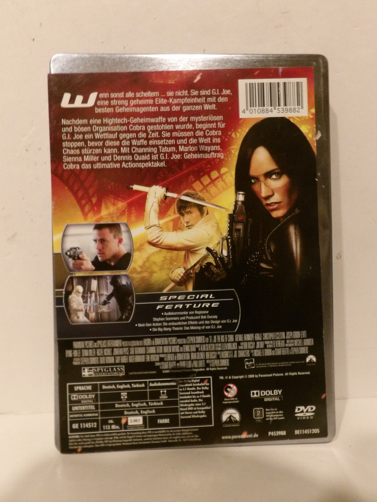 Back cover of a German DVD release for the movie 'G.I.