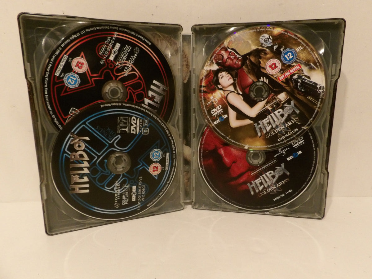 Hellboy The Collection | 4 Disc Boxset | Steelbook | DVD Video | Inc Hellboy & Hellboy 2