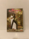 Iron Maiden 'The Evil of Days' DVD case standing upright against a plain off-white wall.