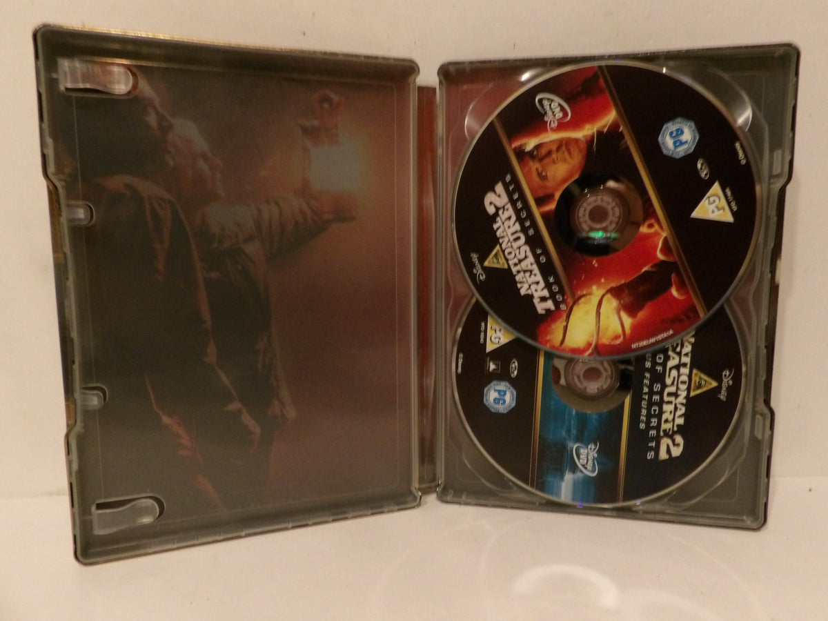 An open PlayStation 1 game case for Star Wars: The Phantom Forces, showing the printed cover art on the left tray and two discs on the right, photographed against a plain light background.