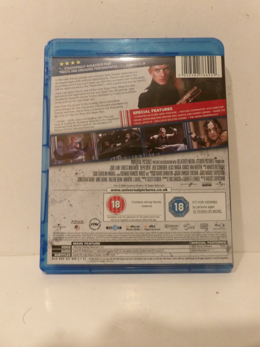 Repo Men | Jude Law | UK | Blu-Ray - Back Cover
