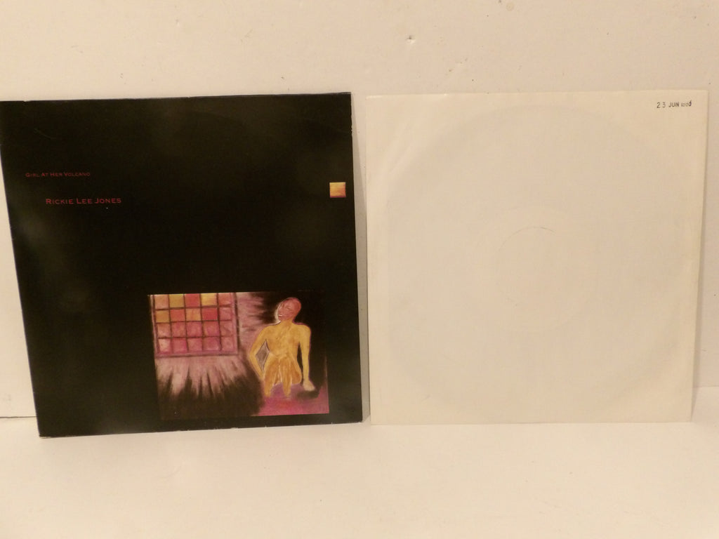 A vinyl record sleeve for Richie Lee Jones' album 'Black' is shown next to a white vinyl record on a white surface against a white wall.