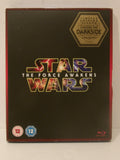 Star Wars: The Force Awakens Limited Edition Darkside Blu-ray case, featuring a black cover with gold and red lettering, a 'Choose the Darkside' hexagonal emblem, and age rating badges.