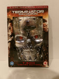 Terminator Salvation T-600 Limited Edition 2-disc theatrical version toy in its original window box packaging, featuring a metallic silver endoskeleton with glowing red eyes.