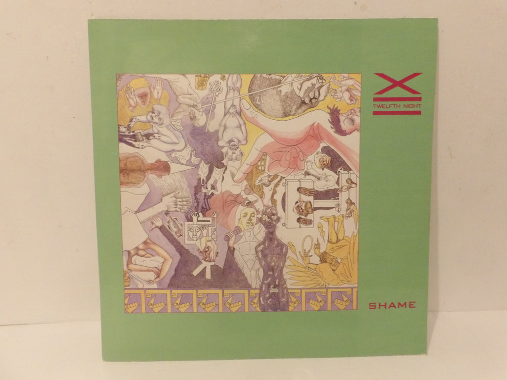 The Alito Nete 'Shame' vinyl record album cover, featuring a light green border with a detailed, multi-colored psychedelic illustration in the center and the band's name in red at the bottom right.