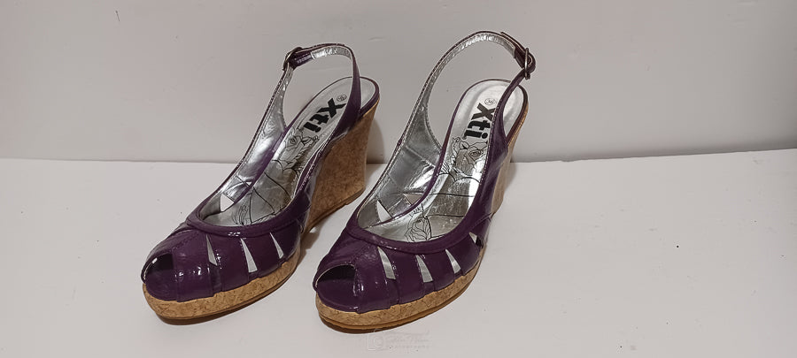 Xti - Sandalia - Wedge Heel, Heel Strap - Violet - Brand New