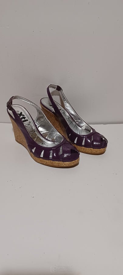 Xti - Sandalia - Wedge Heel, Heel Strap - Violet - Brand New image 0