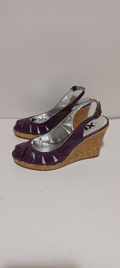 Xti - Sandalia - Wedge Heel, Heel Strap - Violet - Brand New image 2