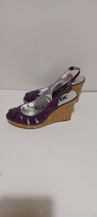 Xti - Sandalia - Wedge Heel, Heel Strap - Violet - Brand New image 3