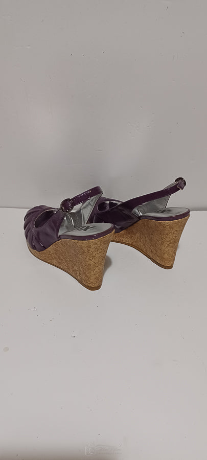 Xti - Sandalia - Wedge Heel, Heel Strap - Violet - Brand New image 4